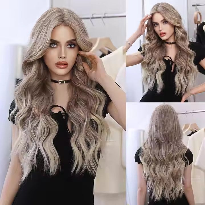 Natural Wave Long Wig in Ash Brown Blend