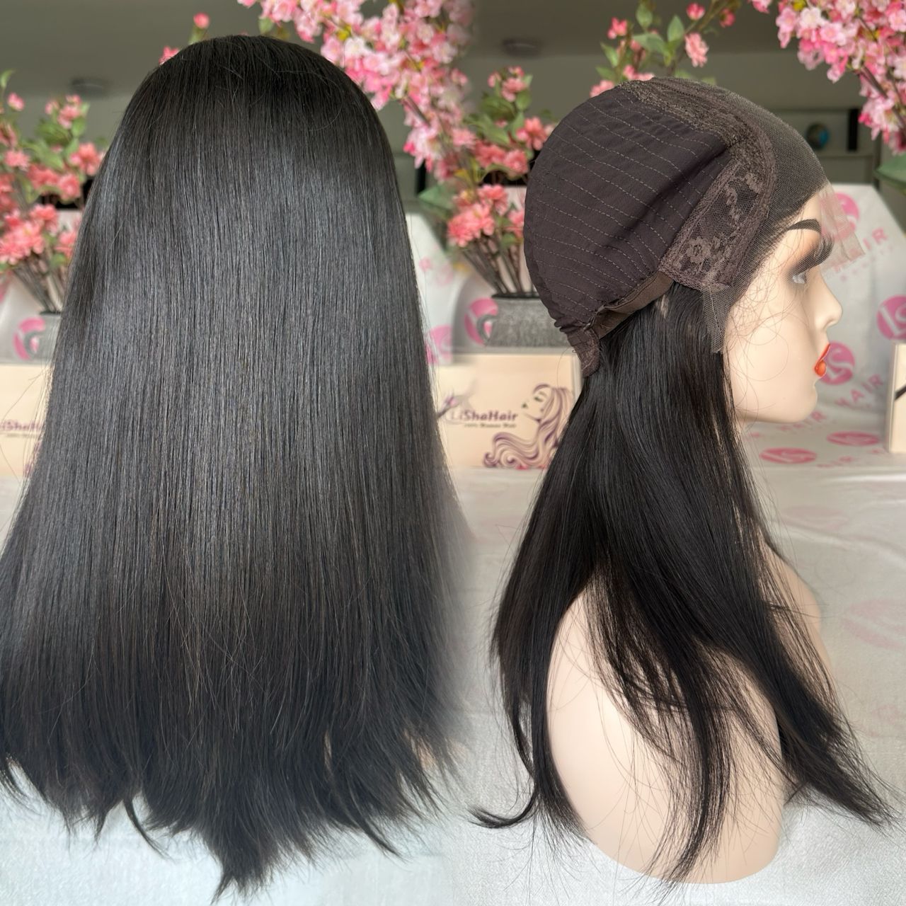 18-inch high-quality women's European human hair wig