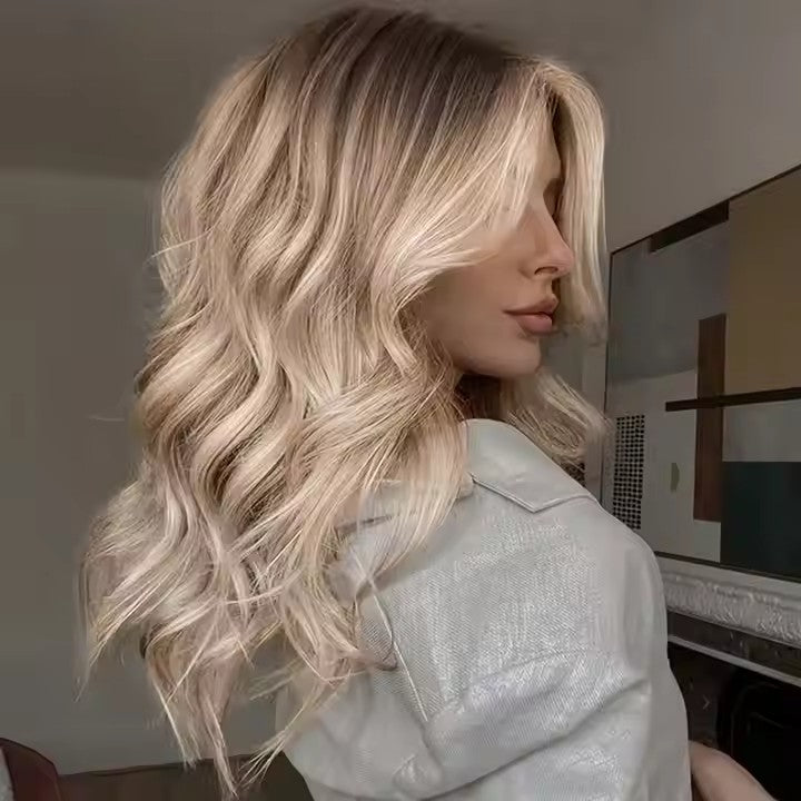Ash Brown Short Wig with Soft Wavy Curls