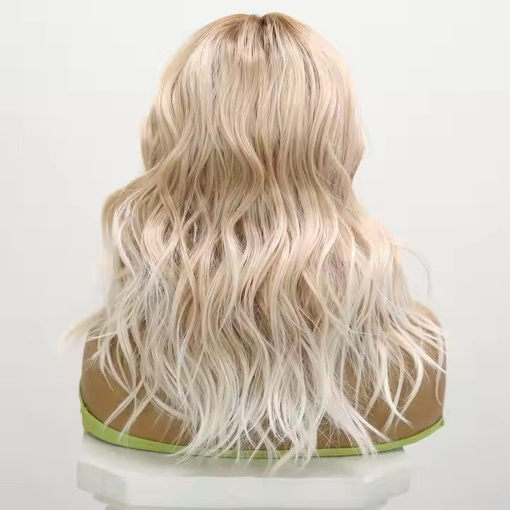 Ash Brown Short Wig with Soft Wavy Curls